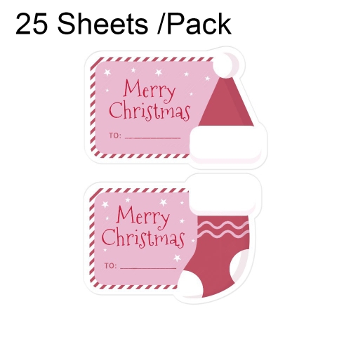 

50 Sheets Special Shaped Christmas Gift Box Sealed Sticker(A)