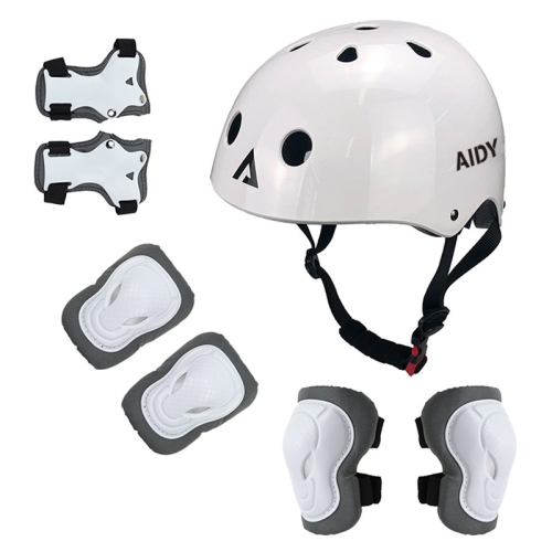 

AIDY 7 In 1 Children Roller Skating Sports Protective Gear Set(Bright White)