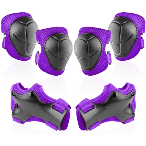 

DD-610 6 In 1 Children Riding Sports Protective Gear Set(Purple)