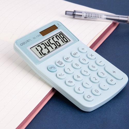 

Deli 1209A 8 Digits Colorful Mini Solar Calculator(Blue)