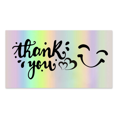 

3 Bags 50 Sheets / Bag Laser Rainbow Thank You Card Gift Wrapping Thank You Card(L13)