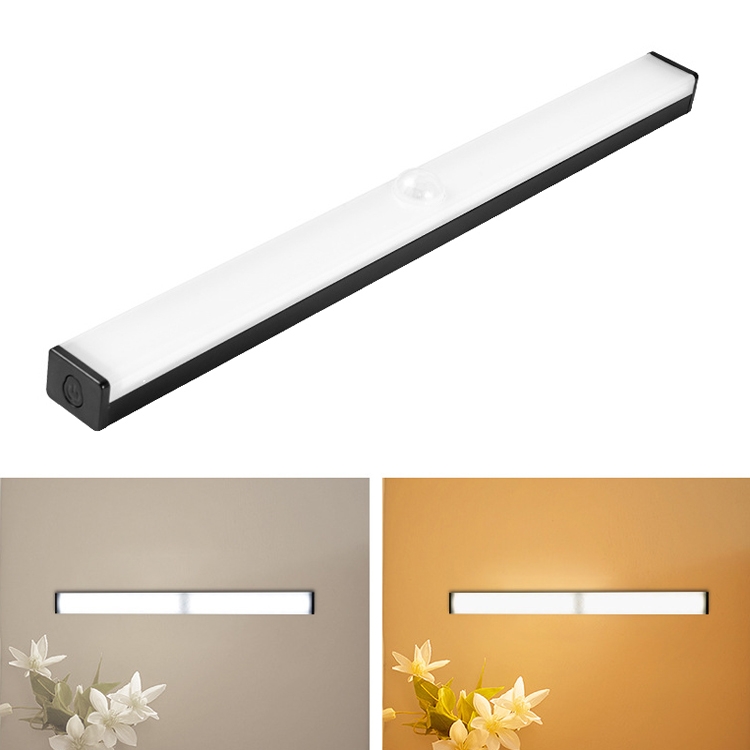 

LED Human Body Induction Lamp Long Strip Charging Cabinet Lamp Strip, Size: 15cm(Black and White Light)