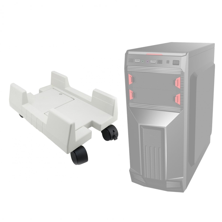 

ZJ008 Computer Host Bracket with Brake Movable Tray(Gray White )