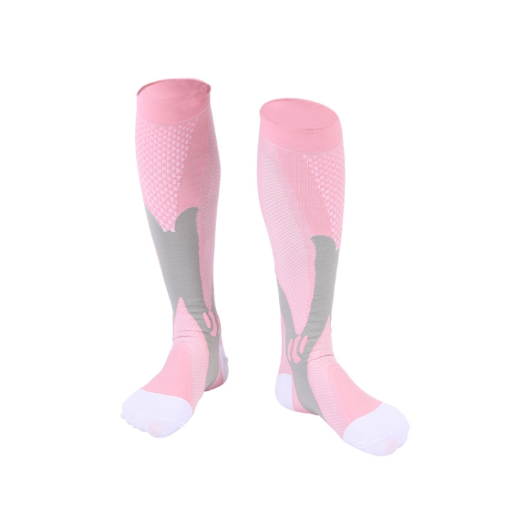 

3 Pairs Magic Compression Elastic Socks Men And Women Riding Socks Football Socks, Size: S / M(Pink)