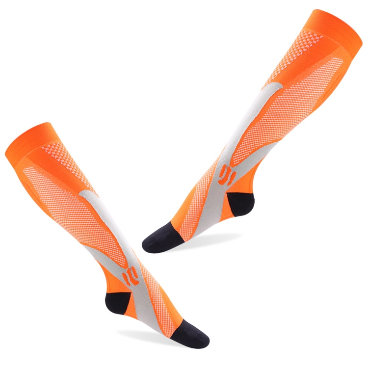 

3 Pairs Magic Compression Elastic Socks Men And Women Riding Socks Football Socks, Size: S / M(Orange)