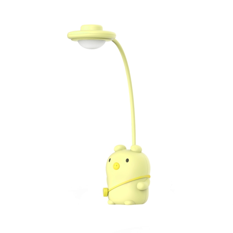 

8040 LED Foldable Cute Pig Touch Desk Lamp(Yellow)