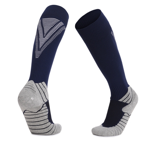 

Thick Terry Non-Slip Sports Socks Over The Knee Stockings, Size: Childrens Free Size(Sapphire)