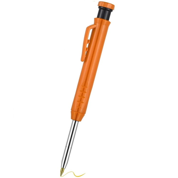 

Woodworking Activity Pen Deep Hole Marker Pen(Orange )
