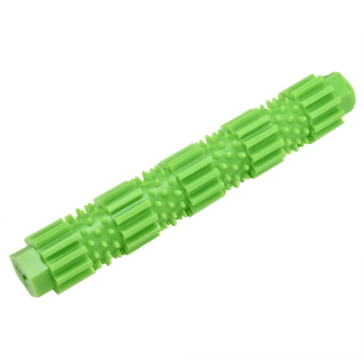 

3 PCS PT025 Dog Mask Tooth Rod TPR Dog Toothbrush(Small Green)