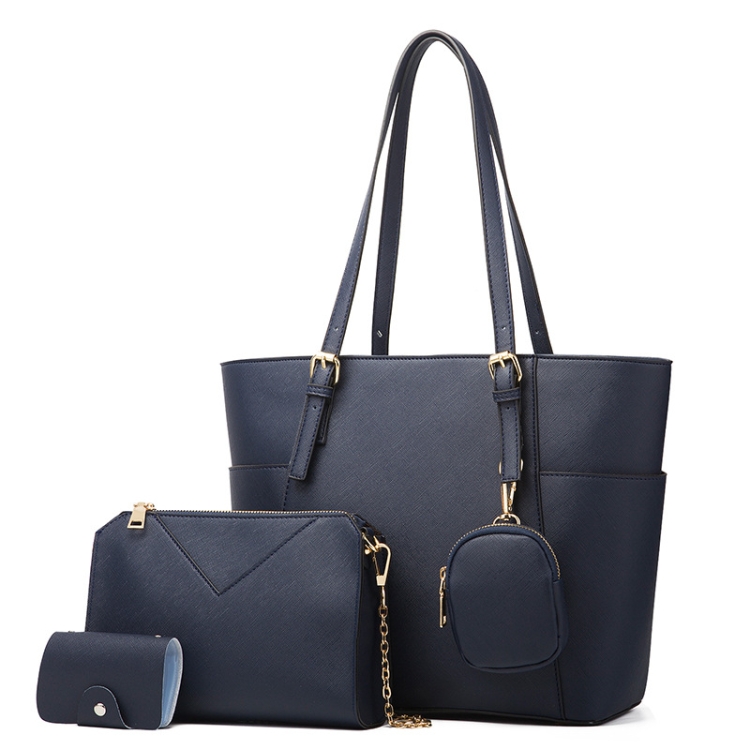 

20806 4 in 1 Fashion Messenger Handbags Large-Capacity Single-Shoulder Bags(Navy Blue)