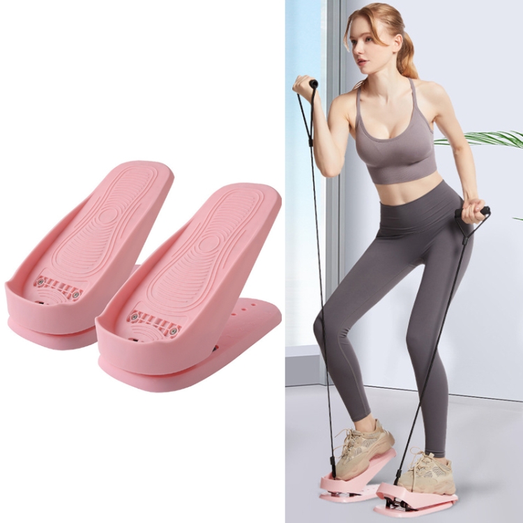 

Multifunctional Stretching Stepper Home Fitness Equipment, Colour: With Pull Rope（Pink）