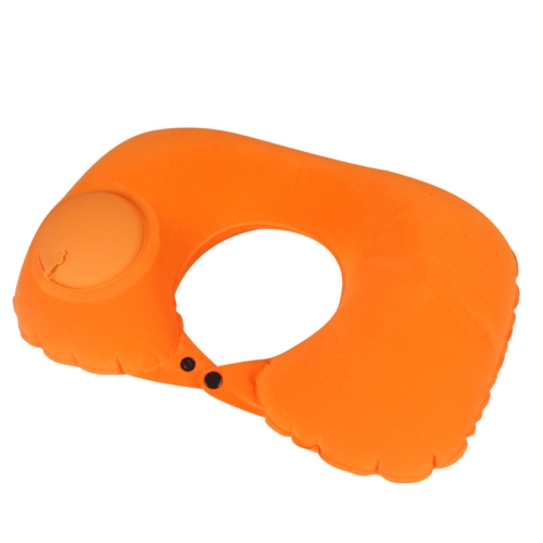 

Travel Inflatable Press U-Shaped Neck Guard Pillow, Colour: Flocked U009-070（Orange）