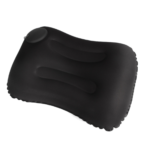 

Travel Inflatable Press U-Shaped Neck Guard Pillow, Colour: Milk Silk U018-01（Black）
