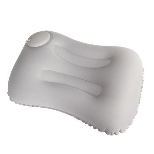 

Travel Inflatable Press U-Shaped Neck Guard Pillow, Colour: Milk Silk U018-2（Gray）