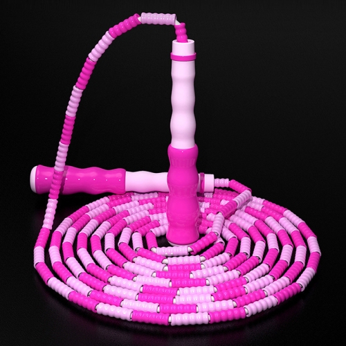 

2 PCS 2.8m Children Bamboo Joint Skipping Rope, Style:(Soft Beads Pink)