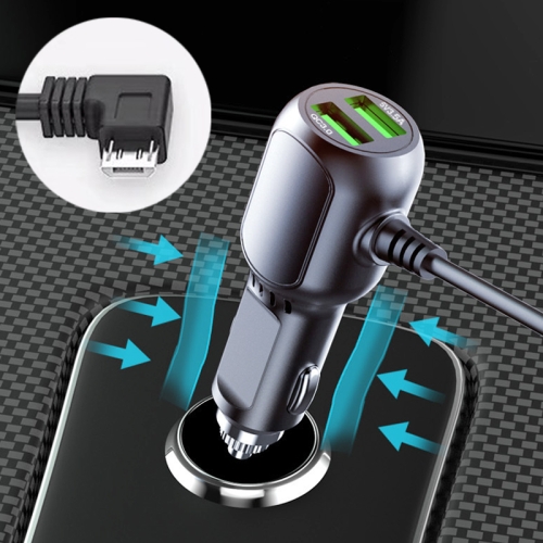 

JY-1904 Car Charger Fast Charging Step-Down Line Android Micro USB Right(Double Drive)