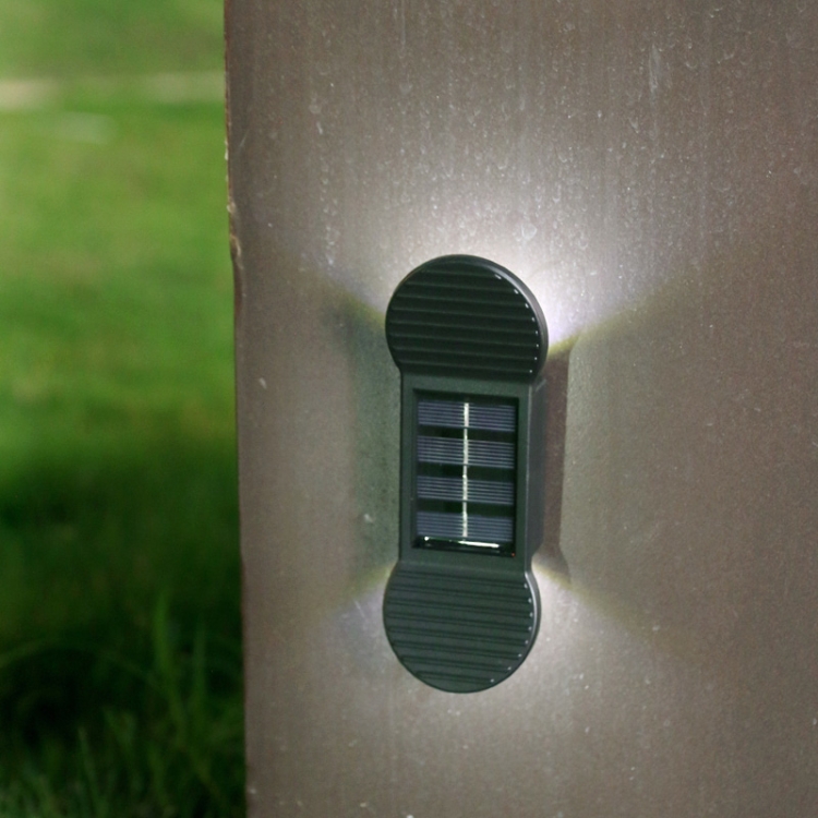 

2 LED Solar Light Outdoor Garden Waterproof Wall Light(White Light)