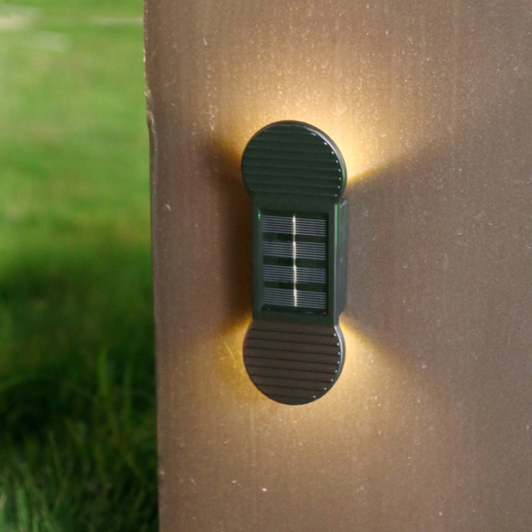 

2 LED Solar Light Outdoor Garden Waterproof Wall Light(Warm Light)