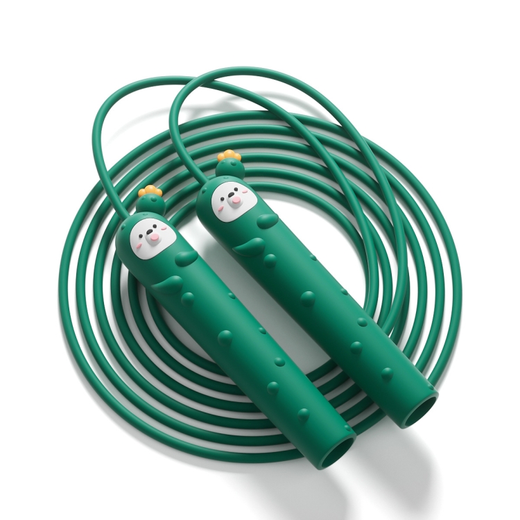 

Children Cartoon Animal Skipping Rope, Rope Length: 2.75m(Jade Green)