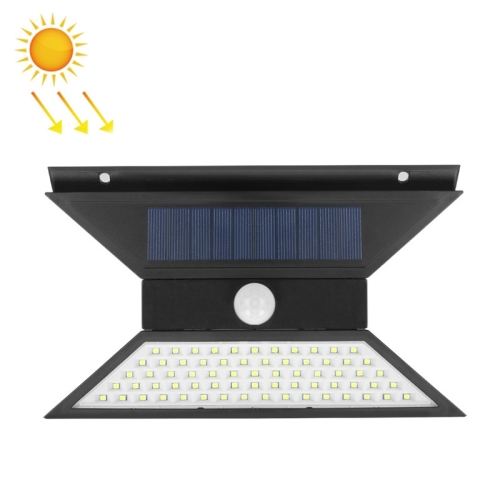 

67 LED Solar Smart Induction Foldable Garden Wall Light(Black)