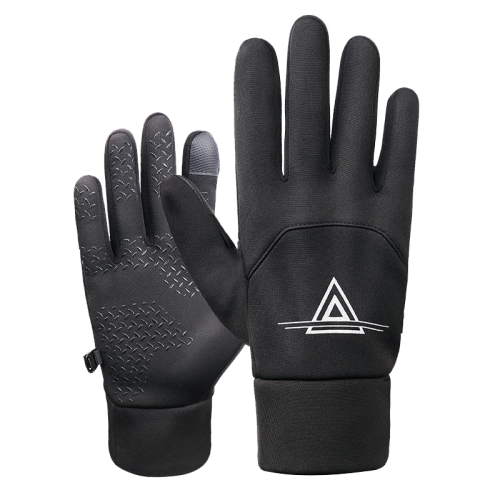 

Autumn Winter Waterproof Warm Cycling Gloves, Style: 176 Palm Ripple(L)