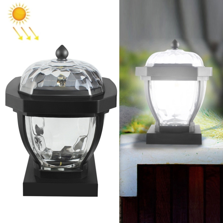 

2 LED Solar Waterproof Outdoor Garden Light, Style: White Light-Column Cap