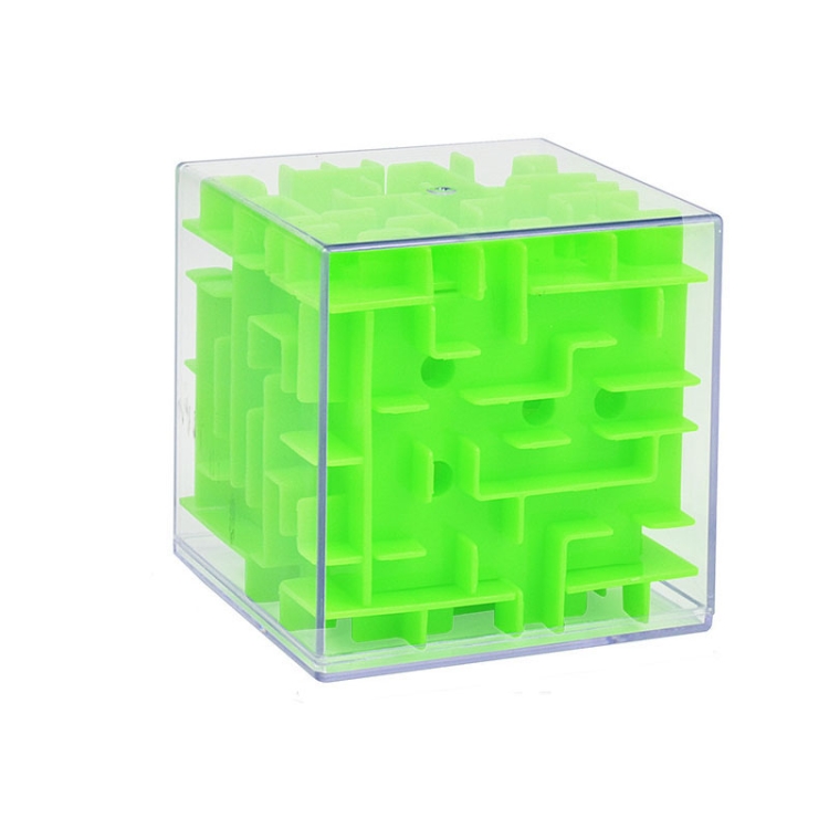 

3D Labyrinth Cube Educational Toys,Style: Big Hexahedron - Green