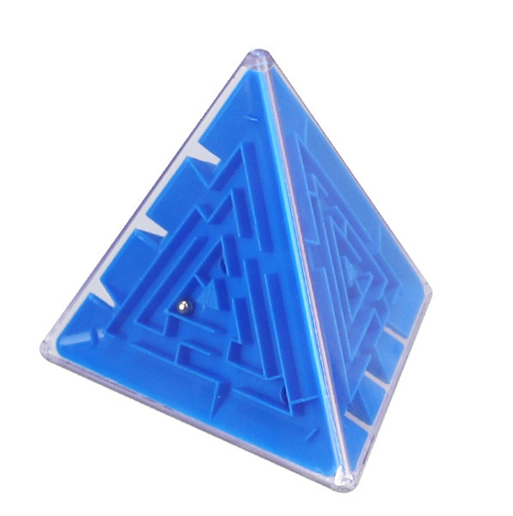 

3D Labyrinth Cube Educational Toys,Style: Tetrahedron - Blue