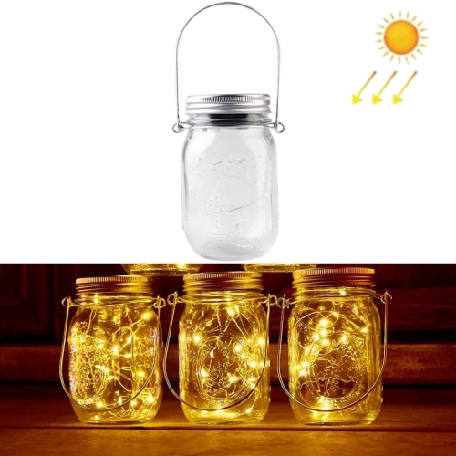 

Solar Mason Bottle Pendent Lamp Outdoor Decoration Garden Light, Spec: 20 LEDs (Warm Light)