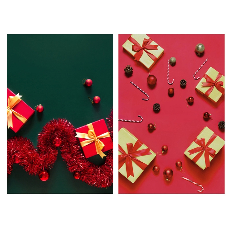 

2 PCS 3D Stereo Double-Sided Photography Background Paper(Christmas Red)