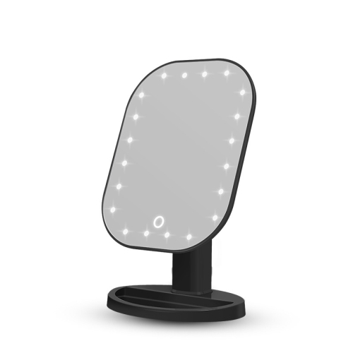 

20 LEDs Smart Touch Screen Dimming Makeup Mirror,Style: Black USB Supply