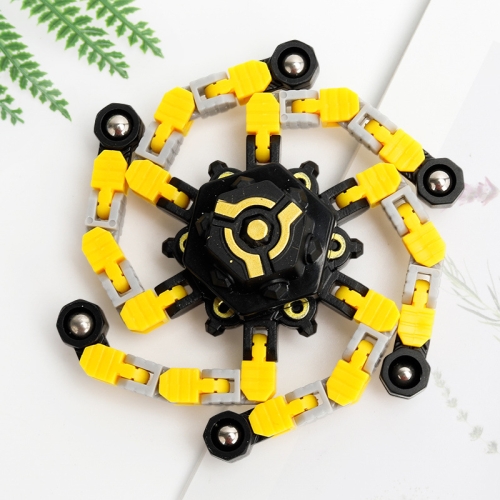 

4 PCS Deformation Robot Fingertip Mechanical Top Toy For Children Yellow (Colorful Box)