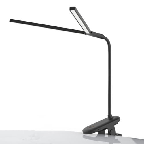 

TD5 Double Lamp Head USB Desktop Clip Table Lamp,Style: Plug-in Version (Black)