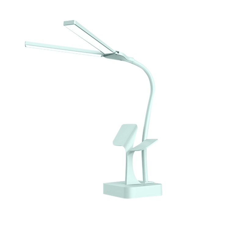 

550TD3 Rechargeable USB Double Head Folding Table Lamp(Blue)