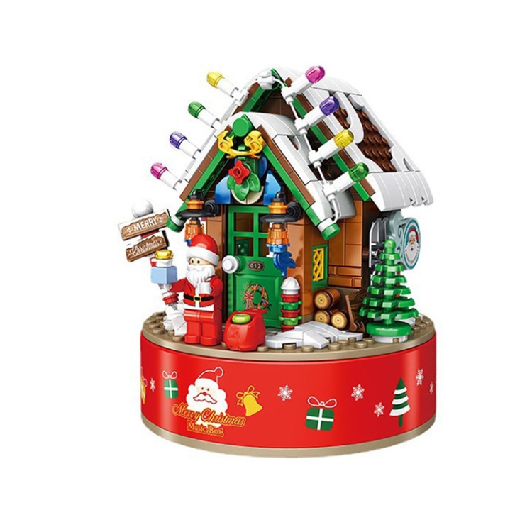 

SEMBO Cartoon Cute Christmas Blocks Kids Toys, Style: Music Box