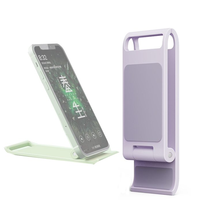 

2 PCS P19S Mobile Phone Tablet Stand Plastic Folding Stand(Lavender Purple)