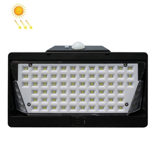 

78 LED Solar Outdoor Courtyard Body Sensor Foldable Wall Lamp(Black)