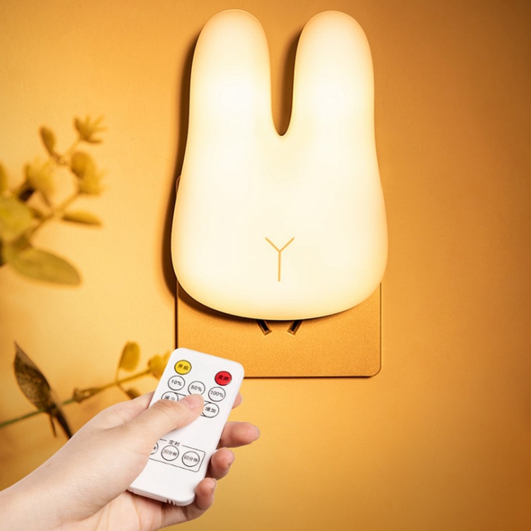 

Cartoon Remote Timing Dimming Rabbit Night Light, CN Plug(3-Colors Light)