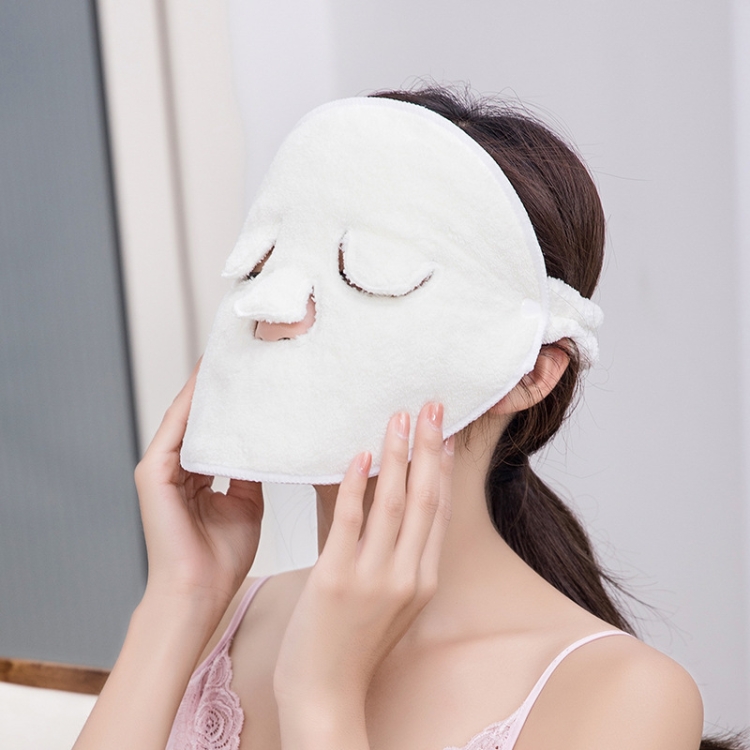 

Hot and Cold Compress Facial Towel Face Mask,Style: Three Holes With Straps