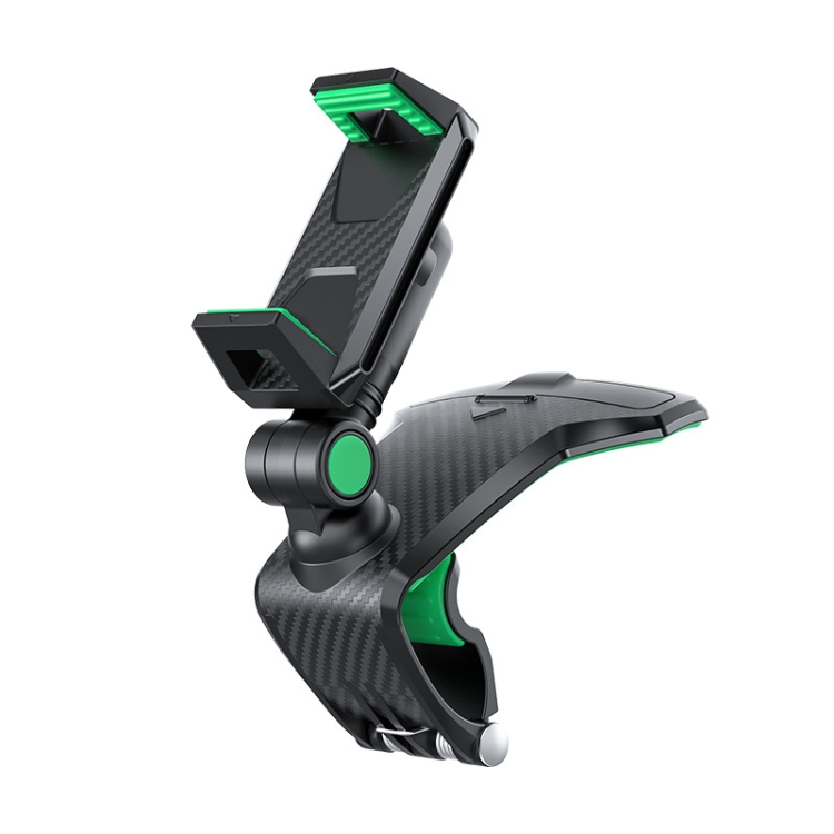 

YF011 Car Central Control Instrument Panel Mobile Phone Bracket With Number Plate(Black Green)