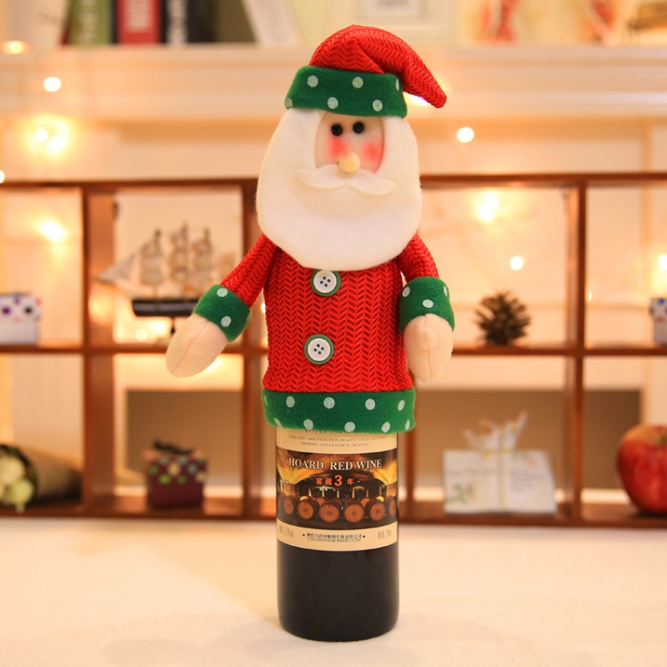 

2 PCS Christmas Red Wine Bottle Cover Decorations(Old Man)