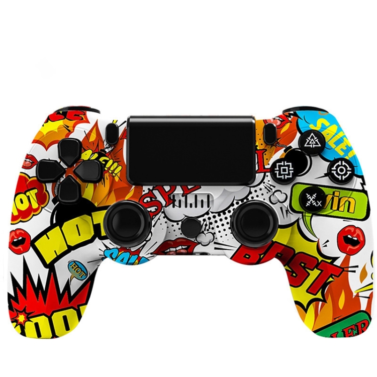 

Wireless Bluetooth Game Controller Gamepad With Light For PS4, Color: Flame