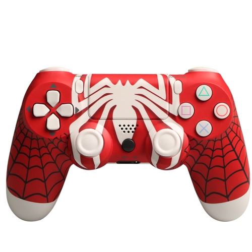 

Dual Vibration Wireless Bluetooth Controller With Light Bar For PS4, Style: Red Spider