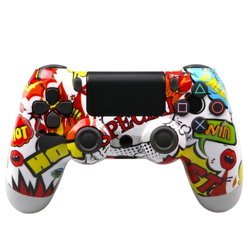 

Dual Vibration Wireless Bluetooth Controller With Light Bar For PS4, Style: Flame