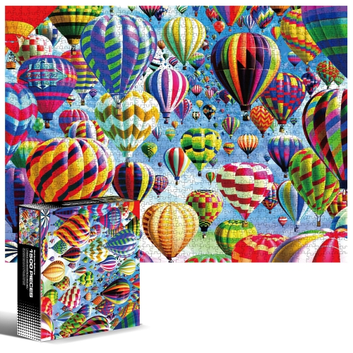 

1500 Pieces Irregular Plane Paper Puzzle Jigsaw Toy 80x60cm(Hot Air Balloon)