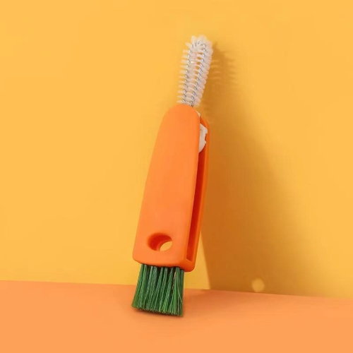 

4 PCS 3 in 1 Cup Cleaning Brush Pacifier Gap Interior Brush(Orange)