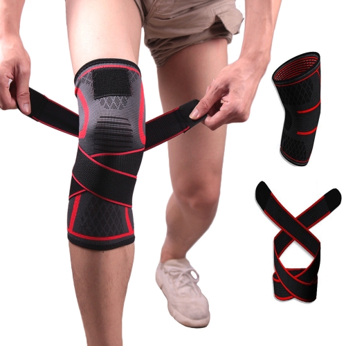 

Pressurized Tape Knit Sports Knee Pad, Specification: XXL (Red)