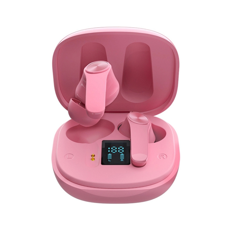 

XT18 TWS Wireless Bluetooth 5.0 Heavy Bass Earphones with Digital Display(Pink)