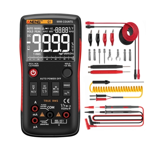 

ANENG AN-Q1 Automatic High-Precision Intelligent Digital Multimeter, Specification: Standard with Cable(Red)