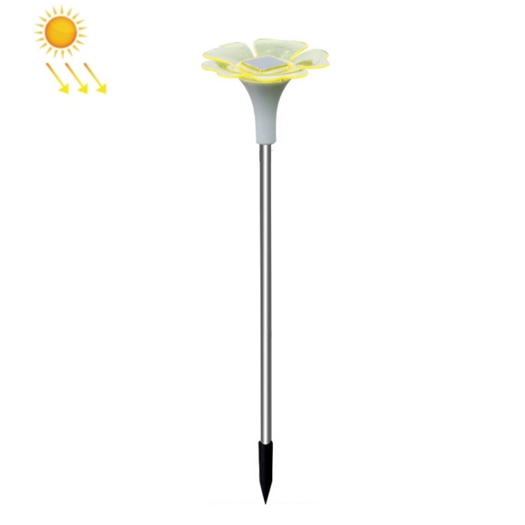 

2 PCS Solar Outdoor Petal Decoration LED Lawn Light(Yellow)